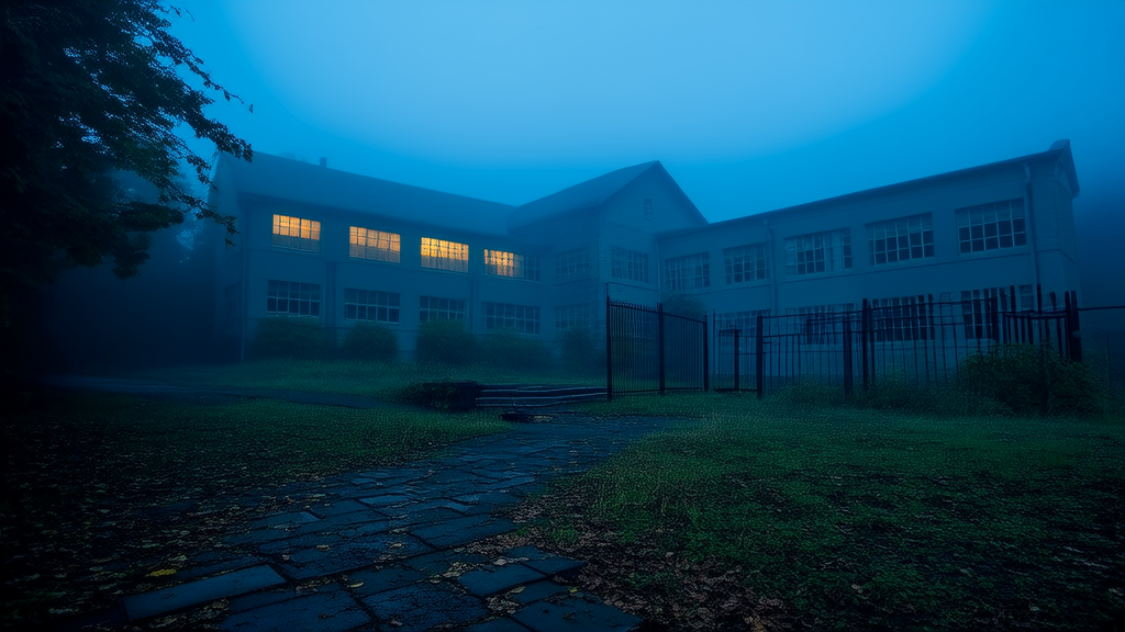 The Silent School on the Edge of Town and the Girl Who Changed Its Fate - Weird Tales Illustration
