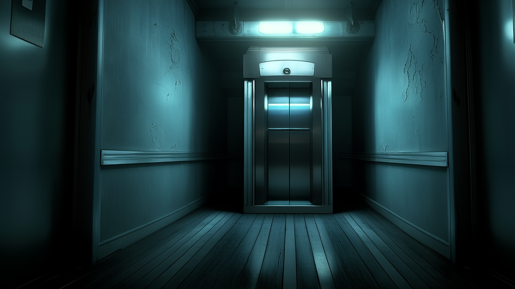 The Silent Elevator in the Forgotten Apartment Building - Weird Tales Illustration