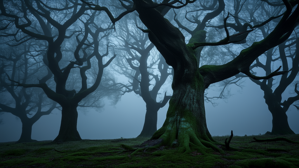 The Whispering Hollow: Where Time Bends and People Disappear in Elmsworth - Weird Tales Illustration