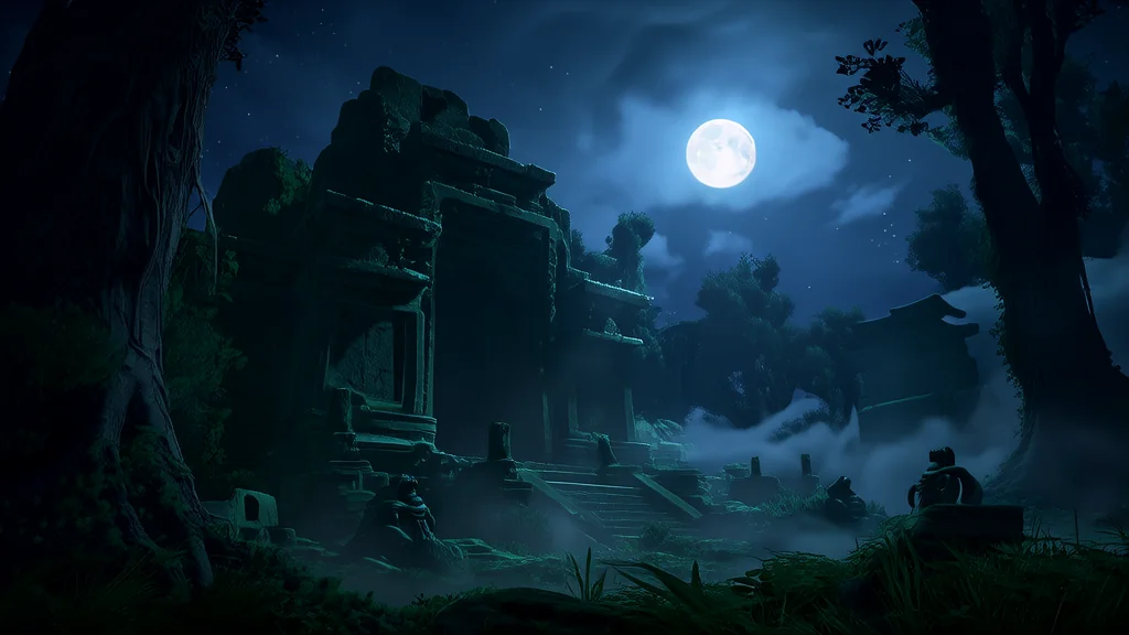 云隐寺谜影：消失的摄影师与微笑女子 - Weird Tales Illustration