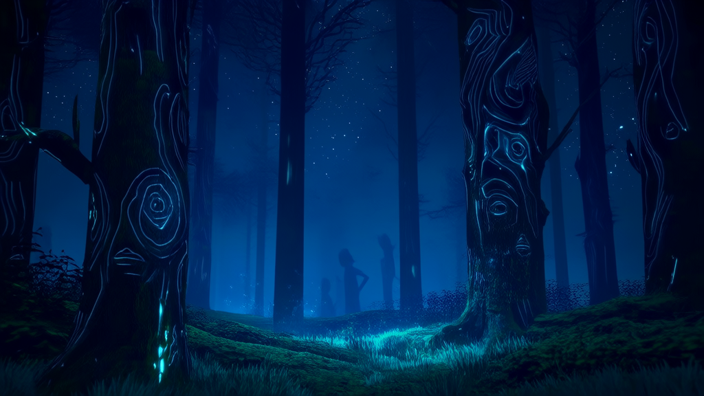 Whispers of the Unseen: The Hollow Where Time Fades and Memories Live On - Weird Tales Illustration