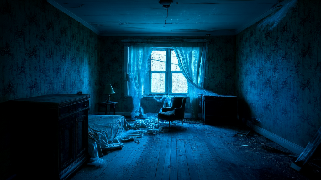 Whispers Beyond the Edge of Dreams in a Forgotten Apartment - Weird Tales Illustration
