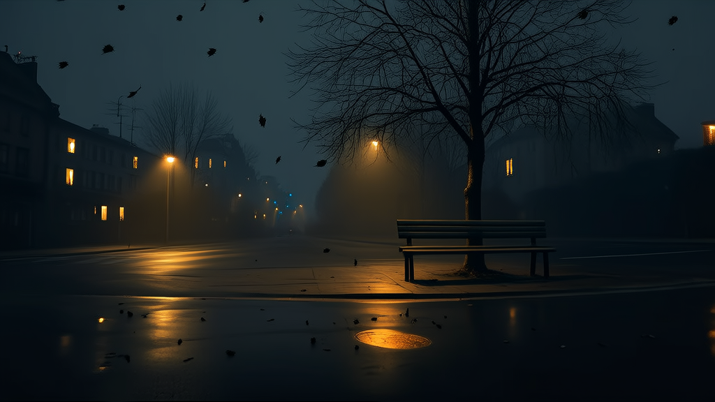 The Watcher at Maple and 5th: A Man Who Never Left His Bench but Saw Everything - Weird Tales Illustration