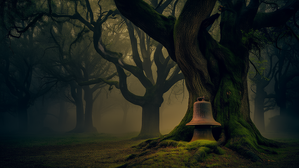 The Cursed Bell Beneath the Great Oak of Elmhollow - Weird Tales Illustration