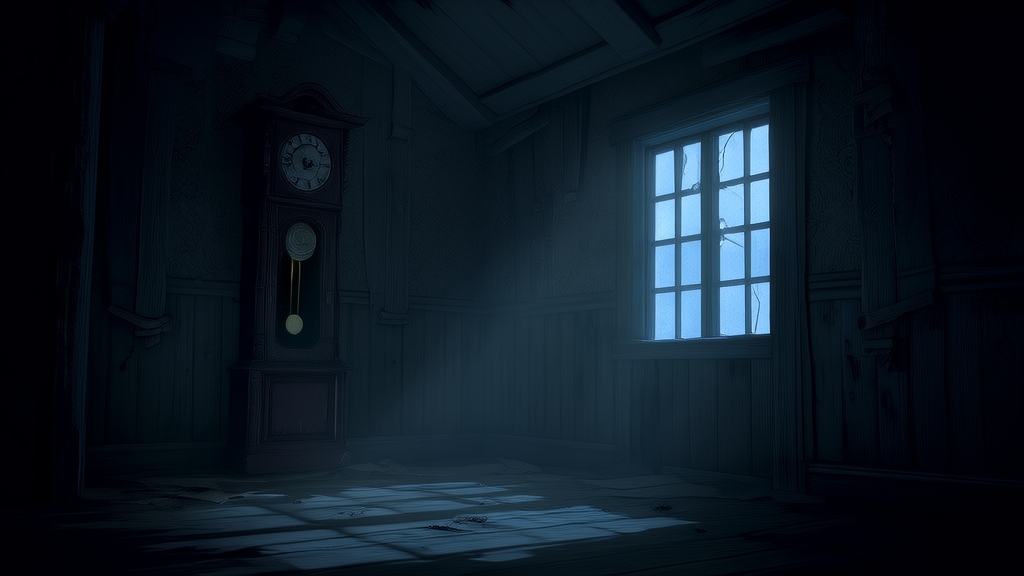 The Clock That Slowed Time and the Footsteps in the Empty House on Willow Lane - Weird Tales Illustration