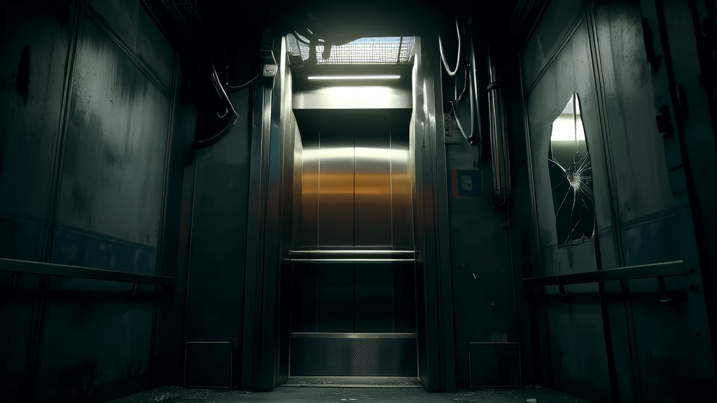 The Silent Elevator in the Forgotten Building That No One Could Explain - Weird Tales Illustration