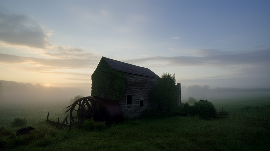 The Forgotten Mill of Elmsworth and the Secrets Beneath the Fog - Weird Tales Illustration