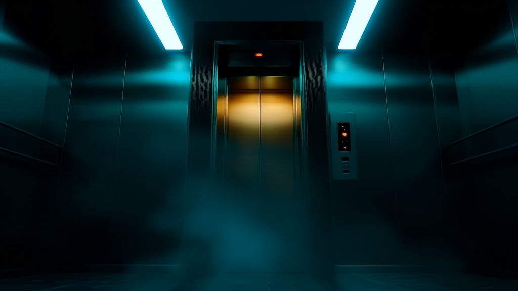 The Elevator Never Stopped Mid-Rise—But the Voices Always Did - Weird Tales Illustration