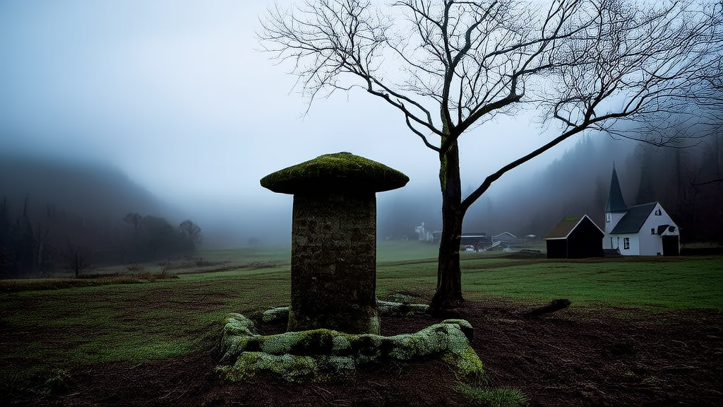 The Whispering Well of Elmhollow and the Shadow That Followed Elias - Weird Tales Illustration