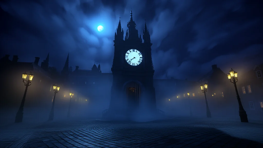 The Whispering Clock of Blackmoor and the Secret of 10:07 PM - Weird Tales Illustration