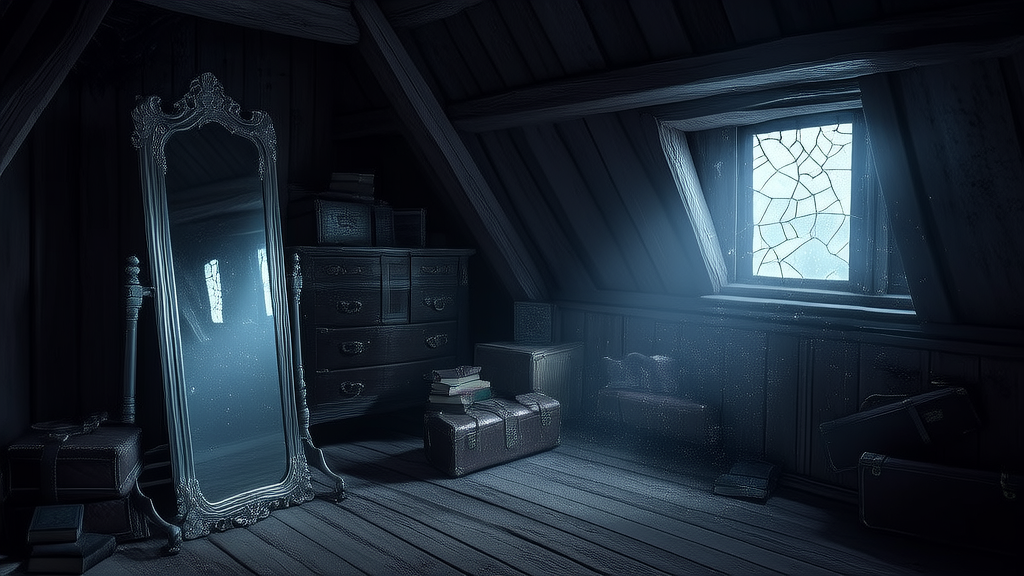 The Forgotten Mirror and the Reflection That Wasn't Hers - Weird Tales Illustration