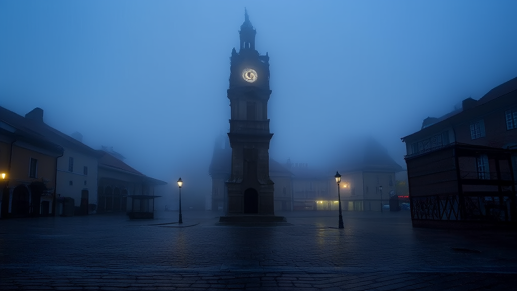 The Whisper Beneath the Clock Tower's Chime Every Morning at 5:17 - Weird Tales Illustration