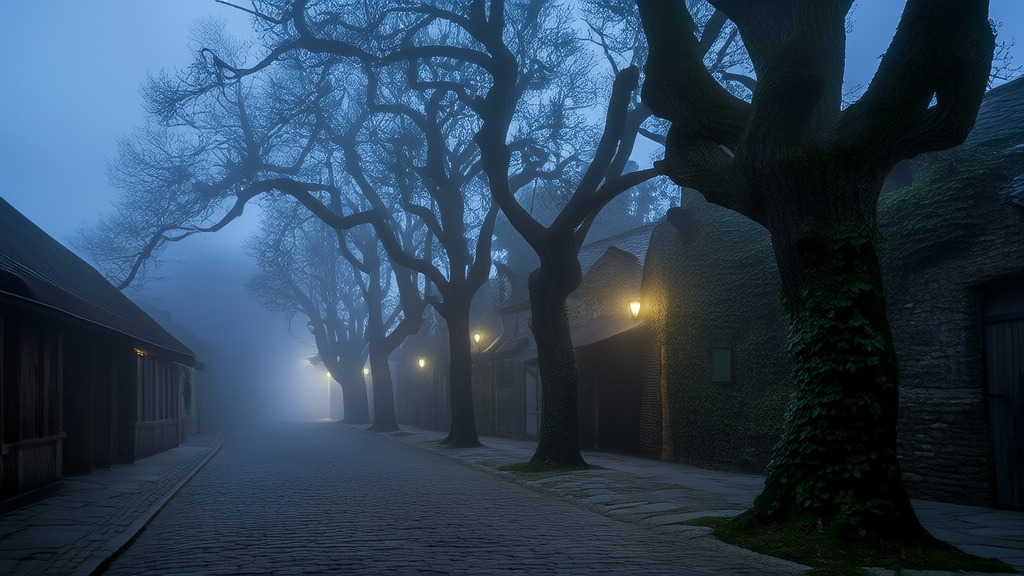 The Forgotten Society of Elmsworth and the Whispering Fog That Never Left - Weird Tales Illustration