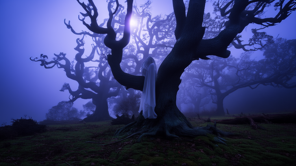 The Whisper at the Edge of the Woods: The Unseen Wanderer of Black Hollow - Weird Tales Illustration