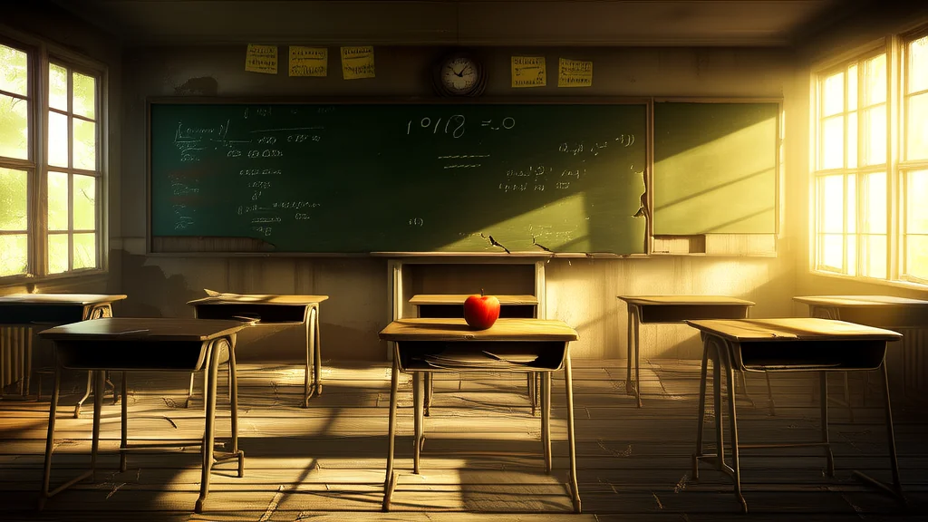 空椅上的笔记与另一个我 - Weird Tales Illustration