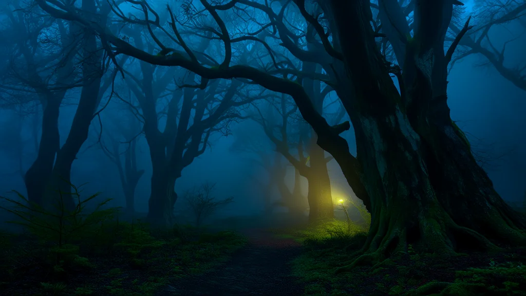 The Whispering Woods and the Path That Never Returned - Weird Tales Illustration