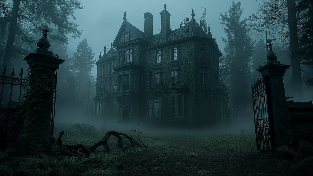 The Whispering Walls of the Forgotten Town's Forbidden House - Weird Tales Illustration