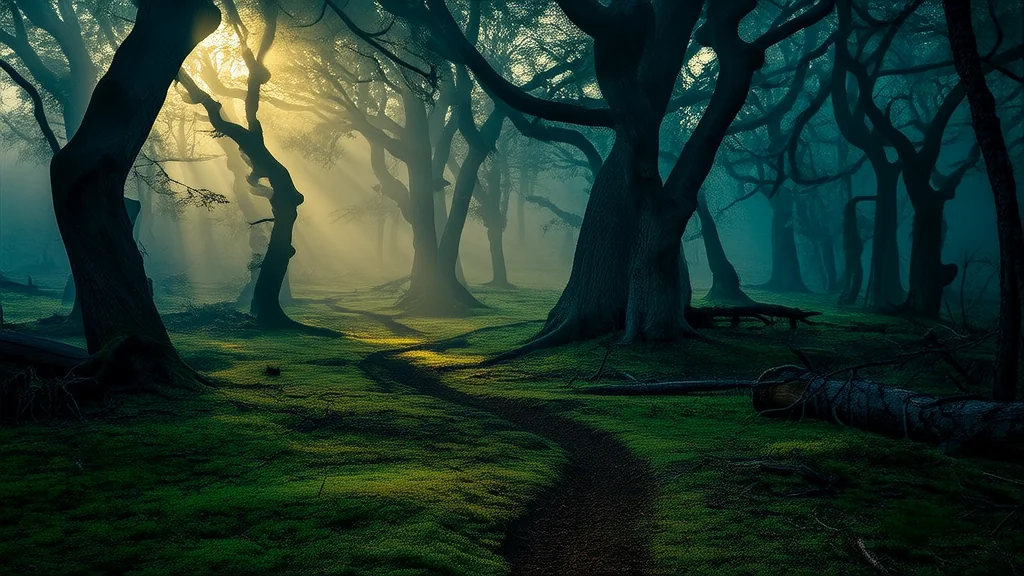 影林深处的白裙女子与消失的归途 - Weird Tales Illustration