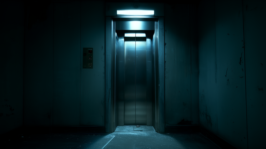 The Last Elevator That Never Closed and the Woman Who NeverExited - Weird Tales Illustration