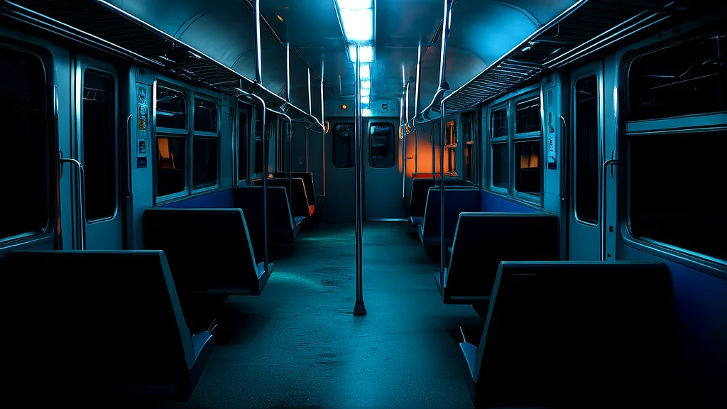 The 11:47 PM Train to the City Center Where No One Spoke and Shadows Moved - Weird Tales Illustration