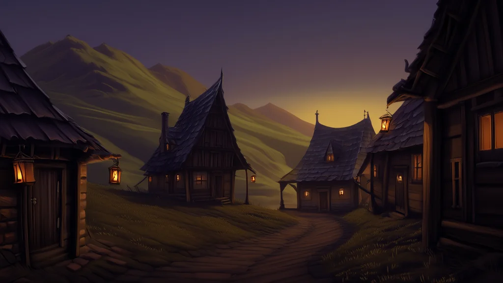 The Village of Eternal Dusk and the Dreams That Whispered Her Name - Weird Tales Illustration