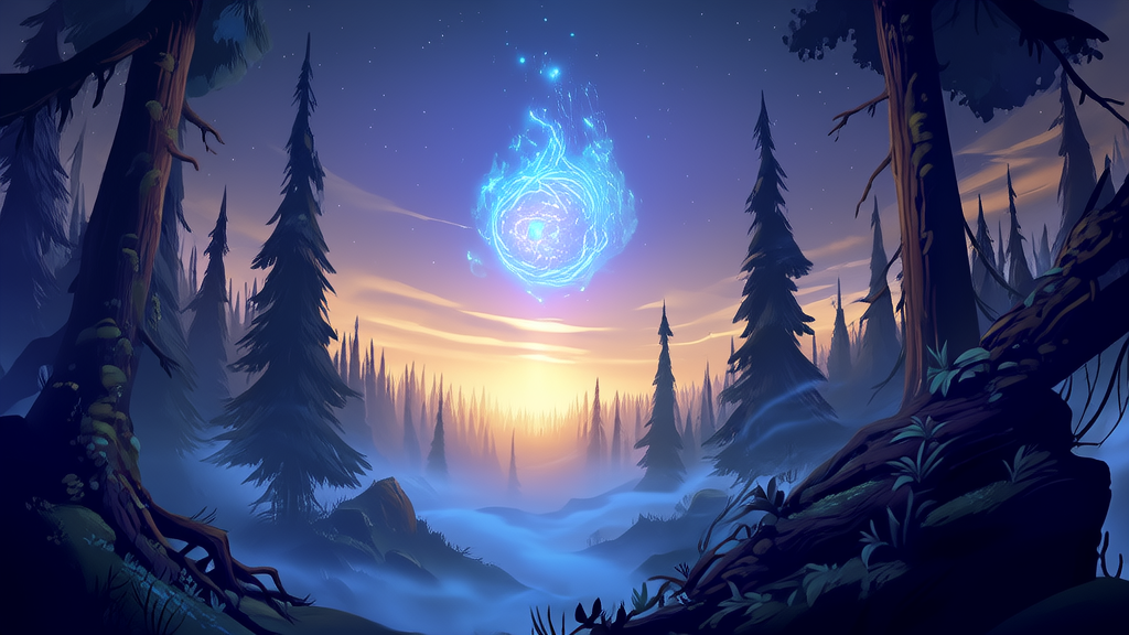 Luminous Object Over Eldergrove Forest Sparks Unexplained Mystery on a Quiet Thursday Evening - Weird Tales Illustration