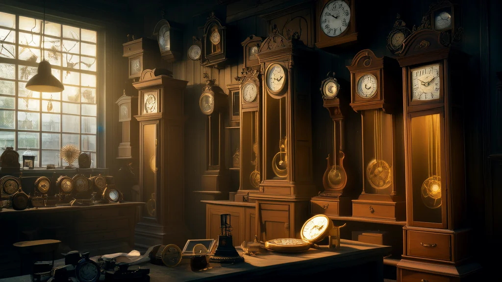 时间之外的钟表店 - Weird Tales Illustration