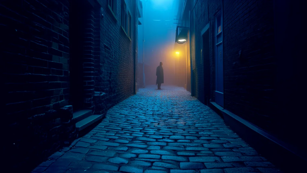 青石巷钟声诡异，黑衣人影守夜人 - Weird Tales Illustration