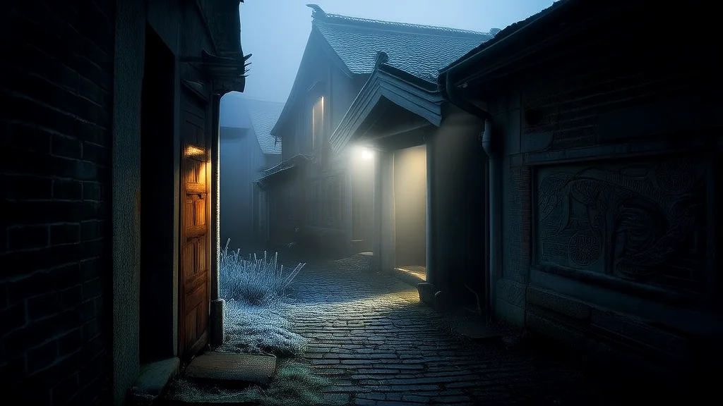 梦中门后，镜中人等我 - Weird Tales Illustration