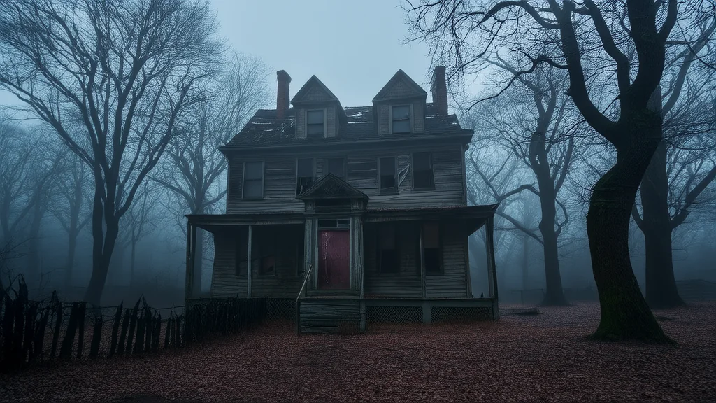 The Whispering Shadows of Eldermoor's Forbidden House - Weird Tales Illustration