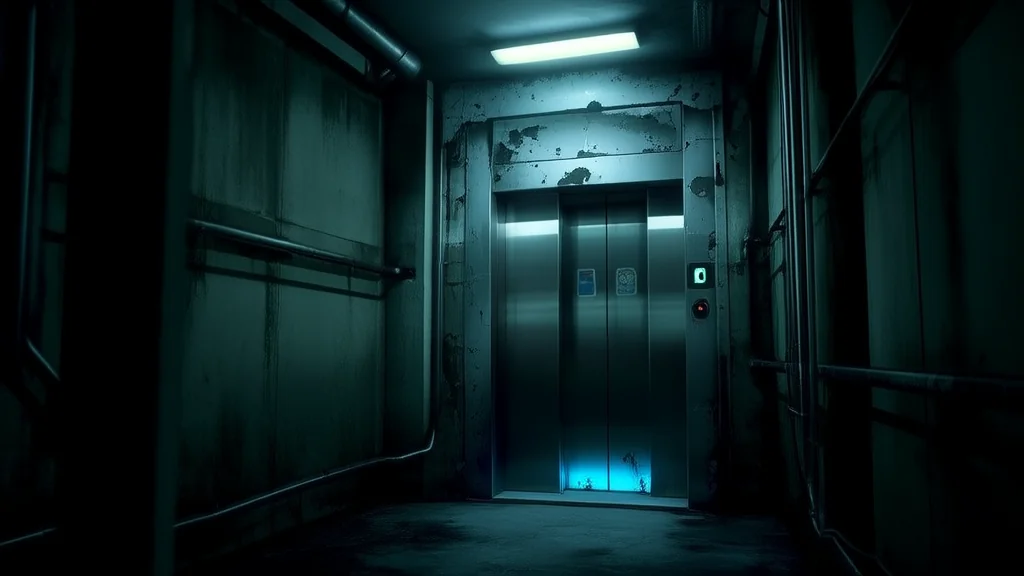 The Silent Elevator in the Forgotten Basement of the Old Office Building - Weird Tales Illustration