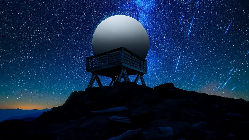 夏夜观景台上的神秘银盘 - Weird Tales Illustration