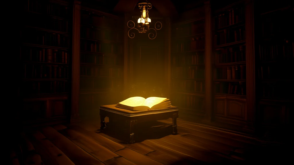 梦之书：深夜图书馆的神秘梦境 - Weird Tales Illustration