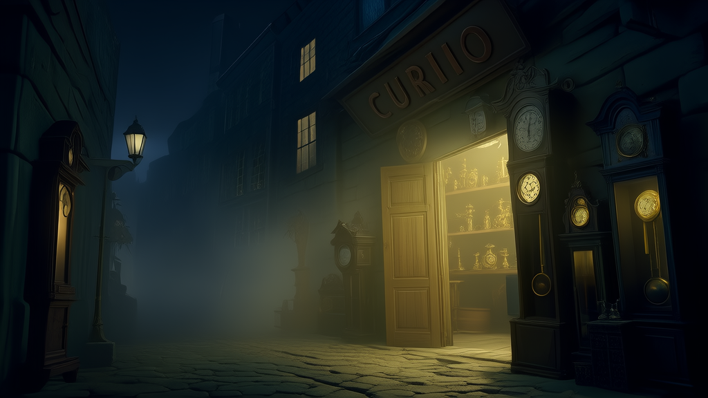 The Mysterious Curio Cabinet and the Secret That Whispers from the Shadows of Elmsworth - Weird Tales Illustration