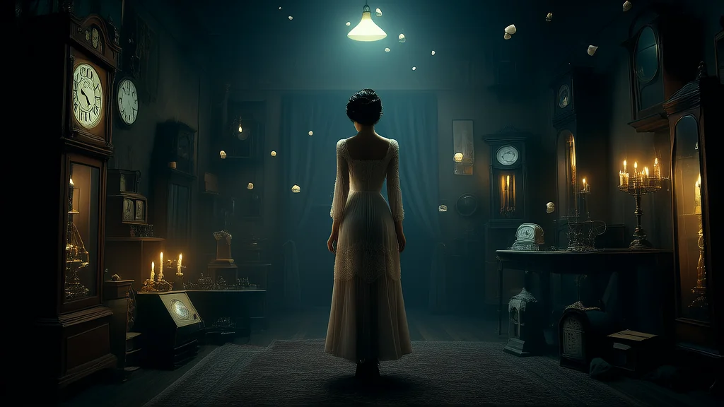 深夜镜中人 - Weird Tales Illustration