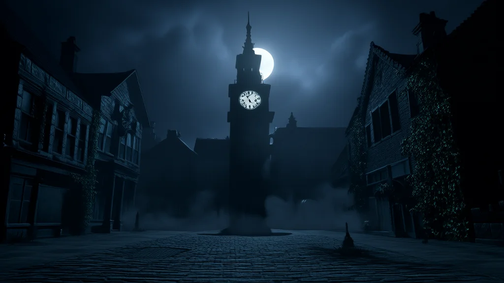 The Silent Clock's Shadow: A Tale of Frozen Time and Unseen Escape - Weird Tales Illustration