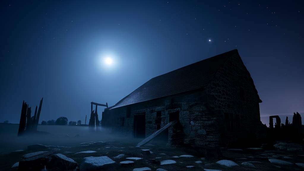 The Whispering Light Over Elmsworth's Old Mill - Weird Tales Illustration