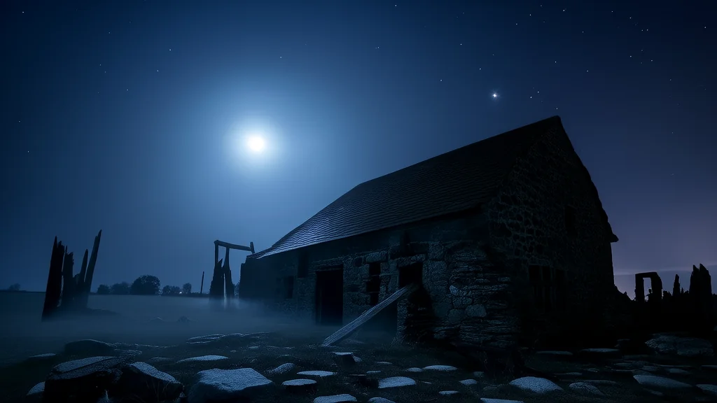 The Whispering Light Over Elmsworth's Old Mill - Weird Tales Illustration