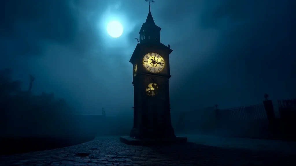 The Clock's Whisper: When the Tower Ticked Again at 11:57 PM - Weird Tales Illustration
