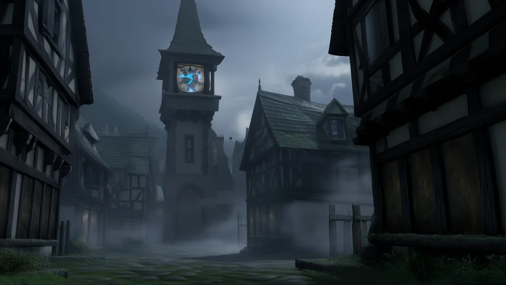 The Clock That Never Told the Truth: A Village Secret Hidden in Time - Weird Tales Illustration