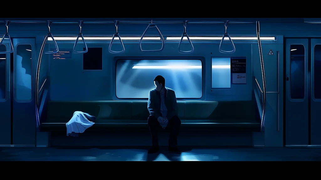 深夜地铁的诡异凝视 - Weird Tales Illustration
