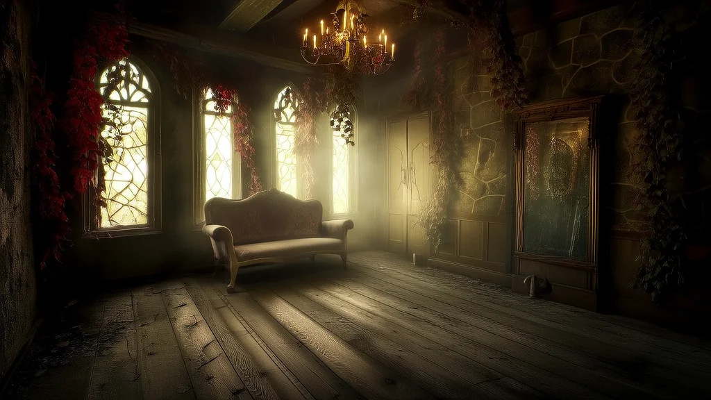 铜镜映红影，老宅藏诅咒 - Weird Tales Illustration