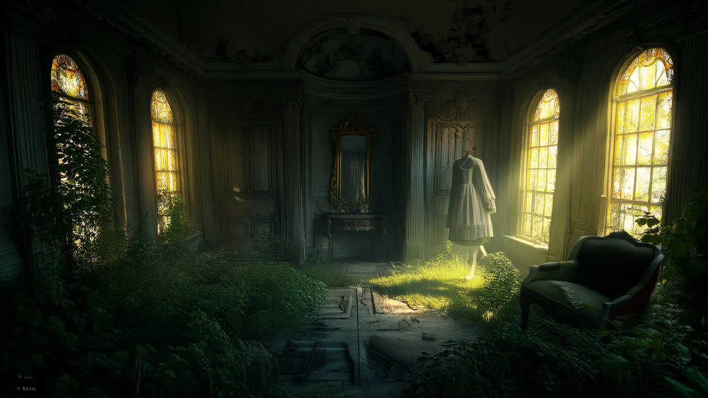 青石镇老宅的绣花影 - Weird Tales Illustration