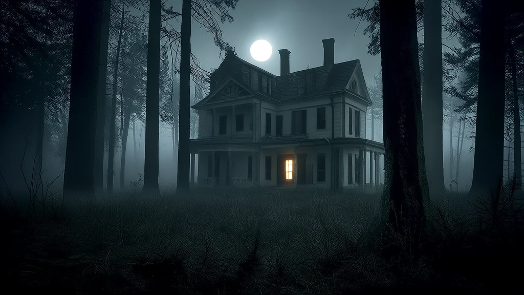 镜屋奇谈：月光下的无声低语 - Weird Tales Illustration