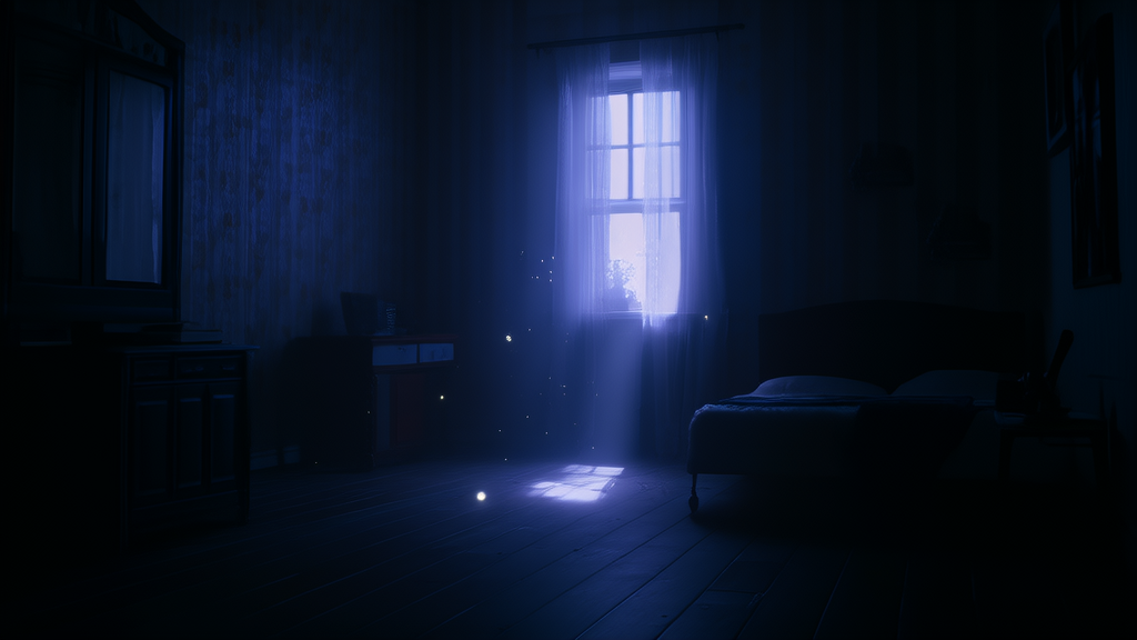 The Shimmering Door in Clara's Bedroom: A Whisper from Another World - Weird Tales Illustration