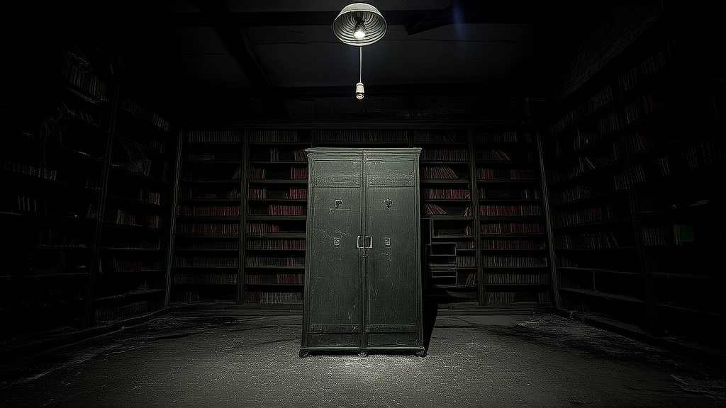 The Secret Cabinet Beneath Black Hollow Library and the Unsolved Mysteries That Never Saw the Light of Day - Weird Tales Illustration