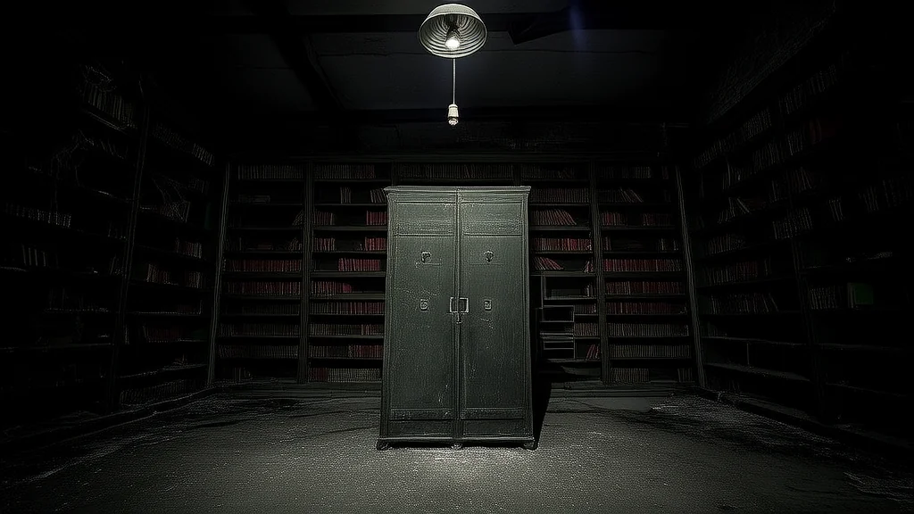 The Secret Cabinet Beneath Black Hollow Library and the Unsolved Mysteries That Never Saw the Light of Day - Weird Tales Illustration