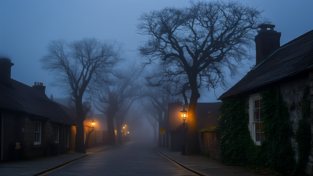 The Lurkers of Elmhollow: When Shadows Whispered and a Boy Disappeared into the Fog - Weird Tales Illustration