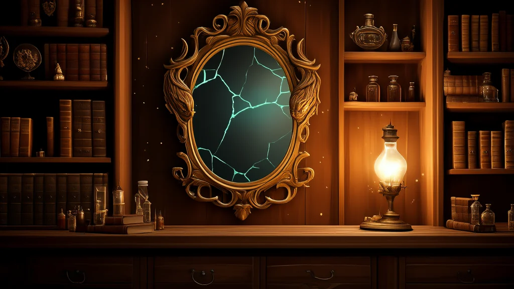 铜镜照人心，诡异影随行 - Weird Tales Illustration