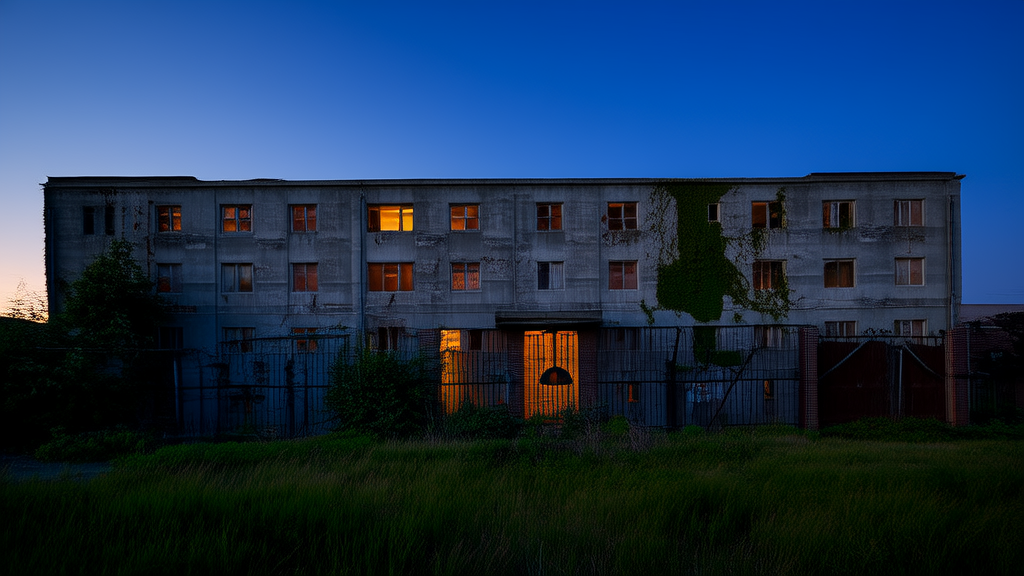 Whispers Behind the Rust: The Vanishing Patient and the Forgotten Hospital - Weird Tales Illustration
